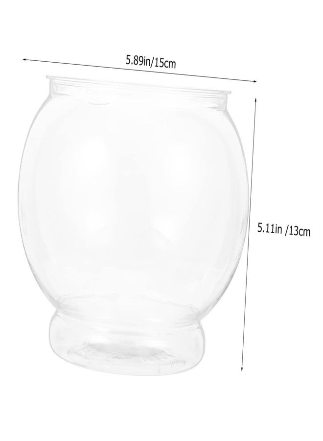 FONDOTIN Unbreakable Transparent Desktop Fish Tank Globe Fish Bowl for Home Decor for Plants Office Ornament - Image 2